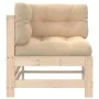 Corner sofas with 2 solid pine wood cushions by vidaXL, Modular outdoor sofas - Ref: Foro24-825681, Price: 131,26 €, Discount: %
