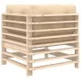 Corner sofas with 2 solid pine wood cushions by vidaXL, Modular outdoor sofas - Ref: Foro24-825681, Price: 131,26 €, Discount: %