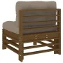 Central sofas with cushions 2 pcs honey brown pine wood by vidaXL, Modular outdoor sofas - Ref: Foro24-825691, Price: 212,90 ...