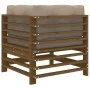 Corner sofas and cushions 2 pcs solid honey brown pine wood by vidaXL, Modular outdoor sofas - Ref: Foro24-825684, Price: 239...