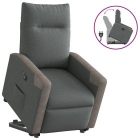 Sillón reclinable elevable de tela gris oscuro Sillón reclinable elevable de tela gris oscuro