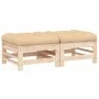 Garden stools with cushions 2 pcs solid pine wood by vidaXL, Modular outdoor sofas - Ref: Foro24-825695, Price: 86,14 €, Disc...
