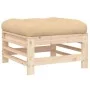 Garden stools with cushions 2 pcs solid pine wood by vidaXL, Modular outdoor sofas - Ref: Foro24-825695, Price: 86,14 €, Disc...