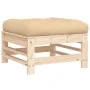 Garden stools with cushions 2 pcs solid pine wood by vidaXL, Modular outdoor sofas - Ref: Foro24-825695, Price: 86,14 €, Disc...