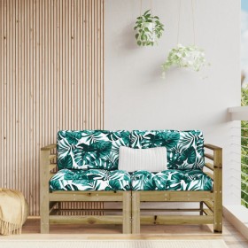 Corner sofas with cushions 2 units impregnated pine wood by vidaXL, Modular outdoor sofas - Ref: Foro24-825687, Price: 169,00...