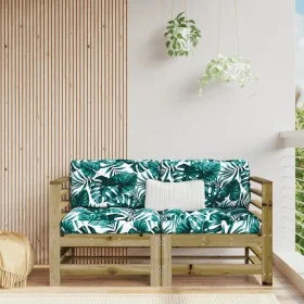 Corner sofas with cushions 2 units impregnated pine wood by vidaXL, Modular outdoor sofas - Ref: Foro24-825687, Price: 167,37...