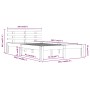 Weißer Massivholzbettrahmen 160x200 cm von vidaXL, Betten und Lattenroste - Ref: Foro24-814765, Preis: 147,54 €, Rabatt: %