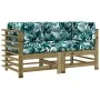Corner sofas with cushions 2 units impregnated pine wood by vidaXL, Modular outdoor sofas - Ref: Foro24-825687, Price: 167,37...