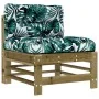 Central sofas with cushions 2 pcs impregnated pine wood by vidaXL, Modular outdoor sofas - Ref: Foro24-825694, Price: 149,45 ...