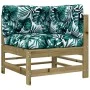 Corner sofas with cushions 2 units impregnated pine wood by vidaXL, Modular outdoor sofas - Ref: Foro24-825687, Price: 167,37...