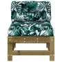 Central sofas with cushions 2 pcs impregnated pine wood by vidaXL, Modular outdoor sofas - Ref: Foro24-825694, Price: 149,45 ...