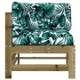 Corner sofas with cushions 2 units impregnated pine wood by vidaXL, Modular outdoor sofas - Ref: Foro24-825687, Price: 167,37...