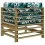 Corner sofas with cushions 2 units impregnated pine wood by vidaXL, Modular outdoor sofas - Ref: Foro24-825687, Price: 167,37...