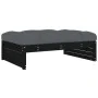 Garden stool solid black pine wood 120x80 cm by vidaXL, Modular outdoor sofas - Ref: Foro24-825769, Price: 128,30 €, Discount: %
