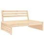 Solid pine wood central sofa 120x80 cm by vidaXL, Modular outdoor sofas - Ref: Foro24-825758, Price: 124,87 €, Discount: %