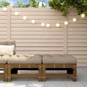 Garden stools with cushions 2 pcs honey brown pine wood by vidaXL, Modular outdoor sofas - Ref: Foro24-825698, Price: 159,34 ...