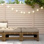 Garden stools with cushions 2 pcs honey brown pine wood by vidaXL, Modular outdoor sofas - Ref: Foro24-825698, Price: 172,57 ...