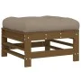 Garden stools with cushions 2 pcs honey brown pine wood by vidaXL, Modular outdoor sofas - Ref: Foro24-825698, Price: 159,34 ...