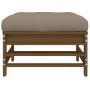 Garden stools with cushions 2 pcs honey brown pine wood by vidaXL, Modular outdoor sofas - Ref: Foro24-825698, Price: 172,57 ...