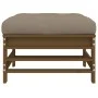 Garden stools with cushions 2 pcs honey brown pine wood by vidaXL, Modular outdoor sofas - Ref: Foro24-825698, Price: 159,34 ...