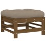 Garden stools with cushions 2 pcs honey brown pine wood by vidaXL, Modular outdoor sofas - Ref: Foro24-825698, Price: 172,57 ...