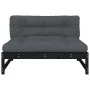 Zentrales Sofa aus massivem schwarzem Kiefernholz, 120 x 80 cm von vidaXL, Modulare Sofas für den Außenbereich - Ref: Foro24-...