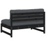 Zentrales Sofa aus massivem schwarzem Kiefernholz, 120 x 80 cm von vidaXL, Modulare Sofas für den Außenbereich - Ref: Foro24-...