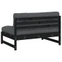 Zentrales Sofa aus massivem schwarzem Kiefernholz, 120 x 80 cm von vidaXL, Modulare Sofas für den Außenbereich - Ref: Foro24-...