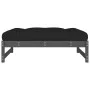 Gartenhocker aus massivem grauem Kiefernholz 120x80 cm von vidaXL, Modulare Sofas für den Außenbereich - Ref: Foro24-825739, ...