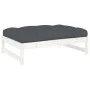 Gartenhocker aus massivem Kiefernholz weiß 120x80 cm von vidaXL, Modulare Sofas für den Außenbereich - Ref: Foro24-825738, Pr...