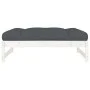 Gartenhocker aus massivem Kiefernholz weiß 120x80 cm von vidaXL, Modulare Sofas für den Außenbereich - Ref: Foro24-825738, Pr...