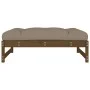Gartenhocker aus massivem Kiefernholz, honigbraun, 120 x 80 cm von vidaXL, Modulare Sofas für den Außenbereich - Ref: Foro24-...