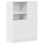 Mueble de cocina 2 piezas madera contrachapada blanca
