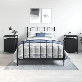 Nachttische 2 Stück schwarzes Sperrholz 40x42x60 cm von vidaXL, Nachttische - Ref: Foro24-825864, Preis: 72,47 €, Rabatt: %