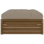 Garden stool solid pine wood honey brown 120x80 cm by vidaXL, Modular outdoor sofas - Ref: Foro24-825768, Price: 129,26 €, Di...