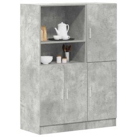 Set de muebles de cocina 2 pzas madera ingeniería gris hormigón