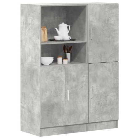 Set de muebles de cocina 2 pzas madera ingeniería gris hormigón