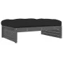 Solid pine wood garden stool in gray, 120x80 cm by vidaXL, Modular outdoor sofas - Ref: Foro24-825767, Price: 128,09 €, Disco...