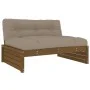 Zentrales Sofa aus massivem, honigbraunem Kiefernholz, 120 x 80 cm von vidaXL, Modulare Sofas für den Außenbereich - Ref: For...