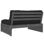 Zentrales Sofa aus massivem, grauem Kiefernholz, 120 x 80 cm von vidaXL, Modulare Sofas für den Außenbereich - Ref: Foro24-82...
