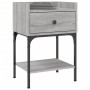 Mesitas noche 2 uds madera ingeniería gris Sonoma 40,5x31x60 cm de vidaXL, Mesitas de noche - Ref: Foro24-825900, Precio: 70,...