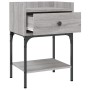 Mesitas noche 2 uds madera ingeniería gris Sonoma 40,5x31x60 cm de vidaXL, Mesitas de noche - Ref: Foro24-825900, Precio: 70,...