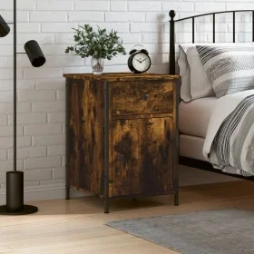 Bedside table made of smoked oak plywood, measuring 40x42x60 cm. by vidaXL, Nightstands - Ref: Foro24-825907, Price: 43,72 €,...