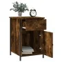Mesita de noche madera contrachapada roble ahumado 40x42x60 cm de vidaXL, Mesitas de noche - Ref: Foro24-825907, Precio: 43,6...