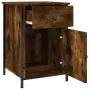 Mesita de noche madera contrachapada roble ahumado 40x42x60 cm de vidaXL, Mesitas de noche - Ref: Foro24-825907, Precio: 43,6...