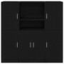 Mueble de cocina 3 piezas madera contrachapada negro