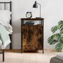 Nachttisch aus geräuchertem Eichensperrholz, 40 x 42 x 60 cm von vidaXL, Nachttische - Ref: Foro24-825867, Preis: 40,00 €, Ra...