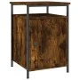 Mesita de noche madera contrachapada roble ahumado 40x42x60 cm de vidaXL, Mesitas de noche - Ref: Foro24-825867, Precio: 39,5...