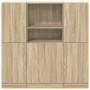 Set de muebles de cocina 3 pzas madera ingeniería roble sonoma