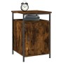 Smoked oak plywood bedside table 40x42x60 cm by vidaXL, Nightstands - Ref: Foro24-825867, Price: 39,94 €, Discount: %